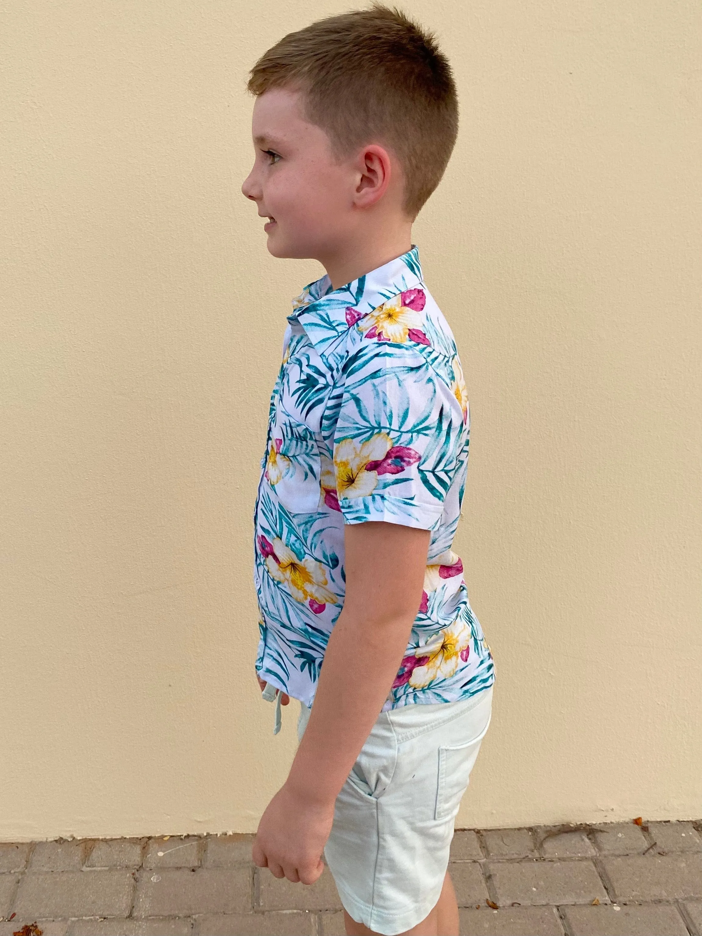 The Boy's Casual Shirt - Hibiscus Green