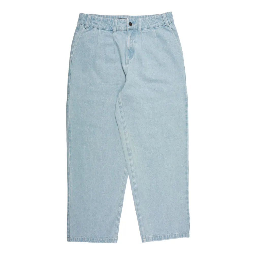 Theories BELVEDERE PLEATED DENIM TROUSERS Lightwash Blue