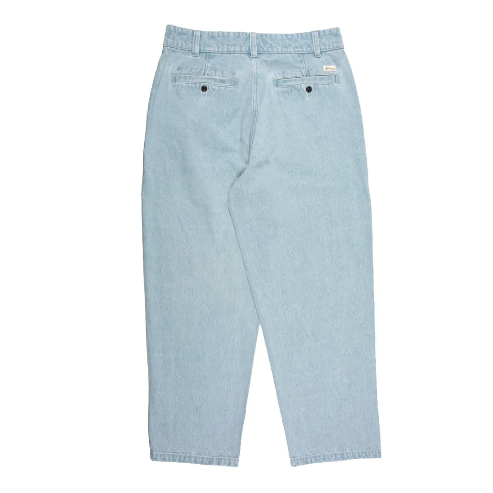 Theories BELVEDERE PLEATED DENIM TROUSERS Lightwash Blue