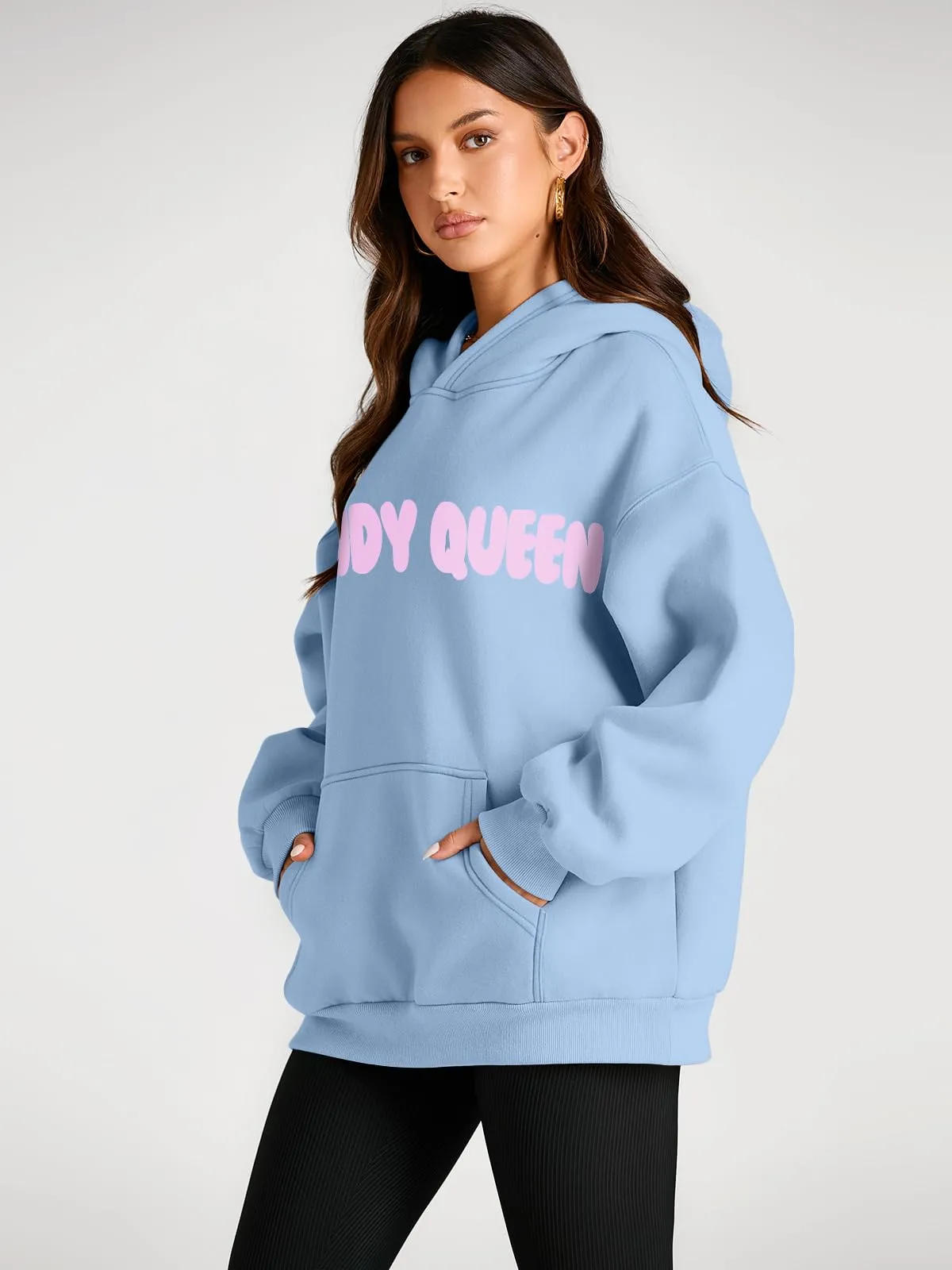 Trendy Queen Womens Oversized Hoodies Fleece Sweatshirts Long Sleeve Sweaters Pullover Fall Outfits Winter Clothes