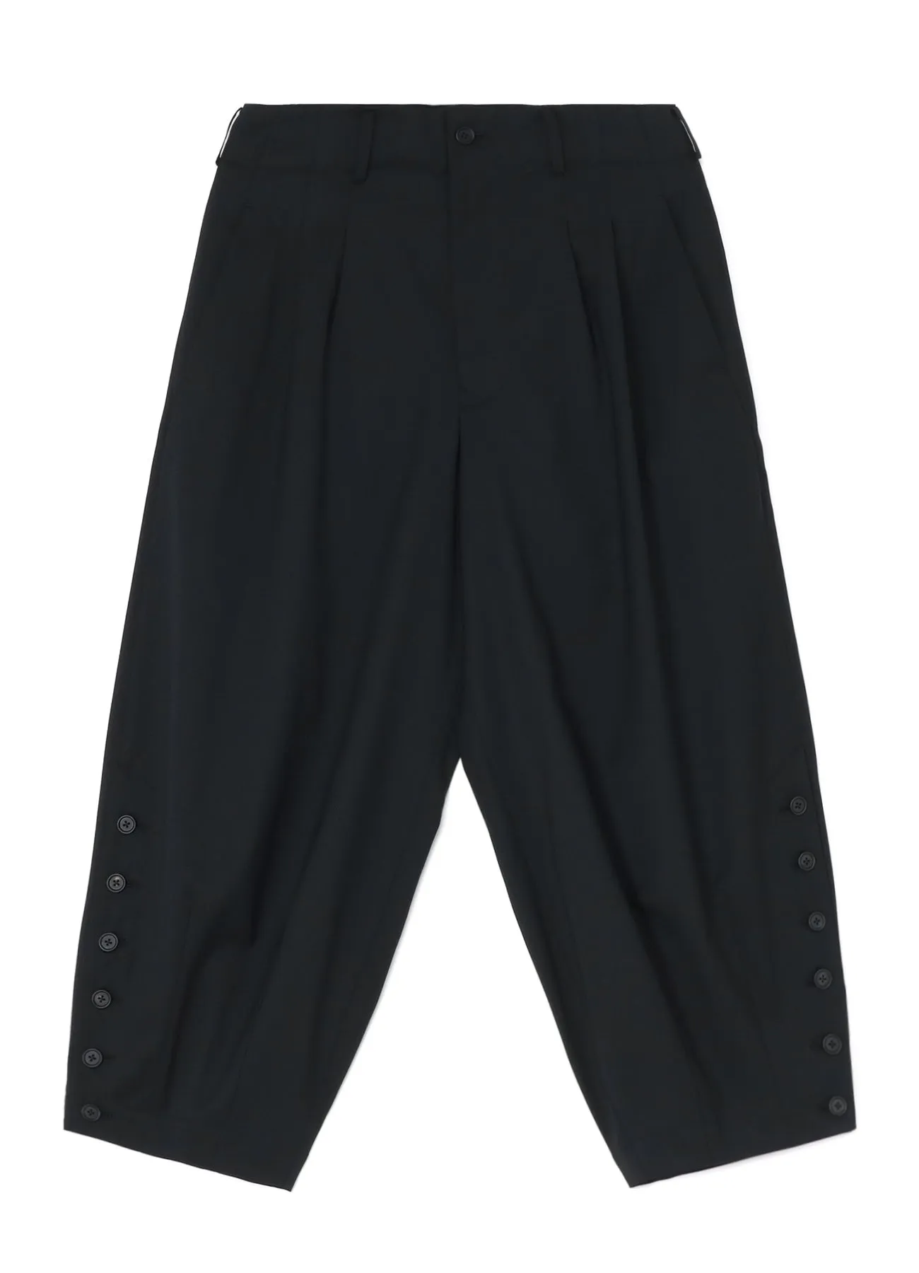 T/W GABARDINE BALLOON SILHOUETTE PANTS WITH HEM BUTTON DESIGN