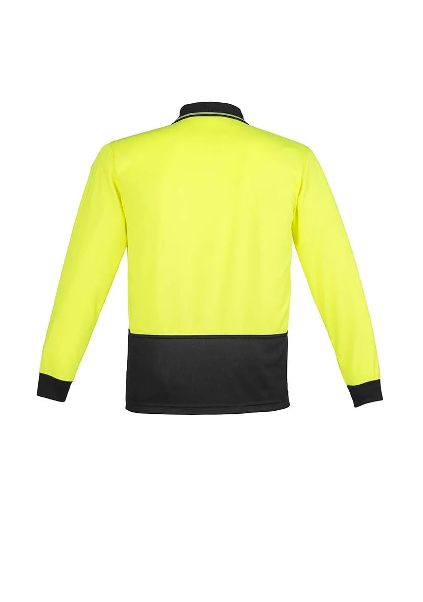 Unisex Hi Vis Basic Spliced Polo - Long Sleeve