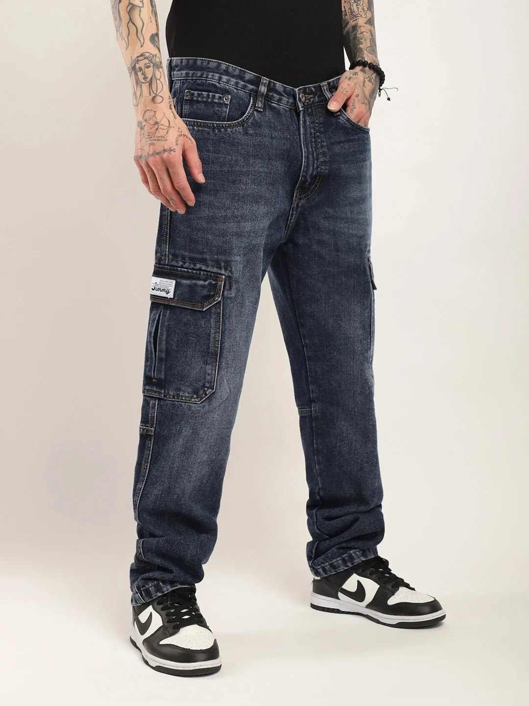 Urban Drift Dark Blue Denim Cargo