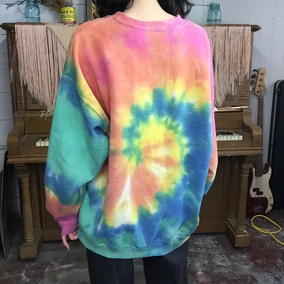 Vintage 90s | RUGRATS Tie Dye Pullover Cozy Sweatshirt | Size L