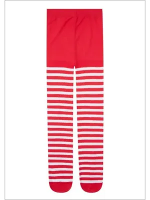 Walk With Holiday Spirit Striped Christmas Tights