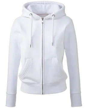 Womens Anthem full-zip hoodie | White