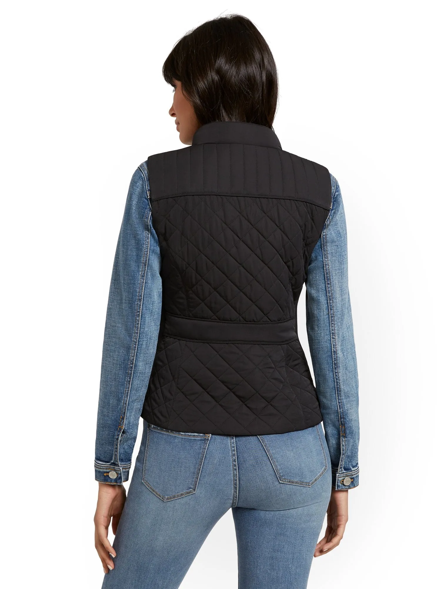 Zip-Front Quilted Vest