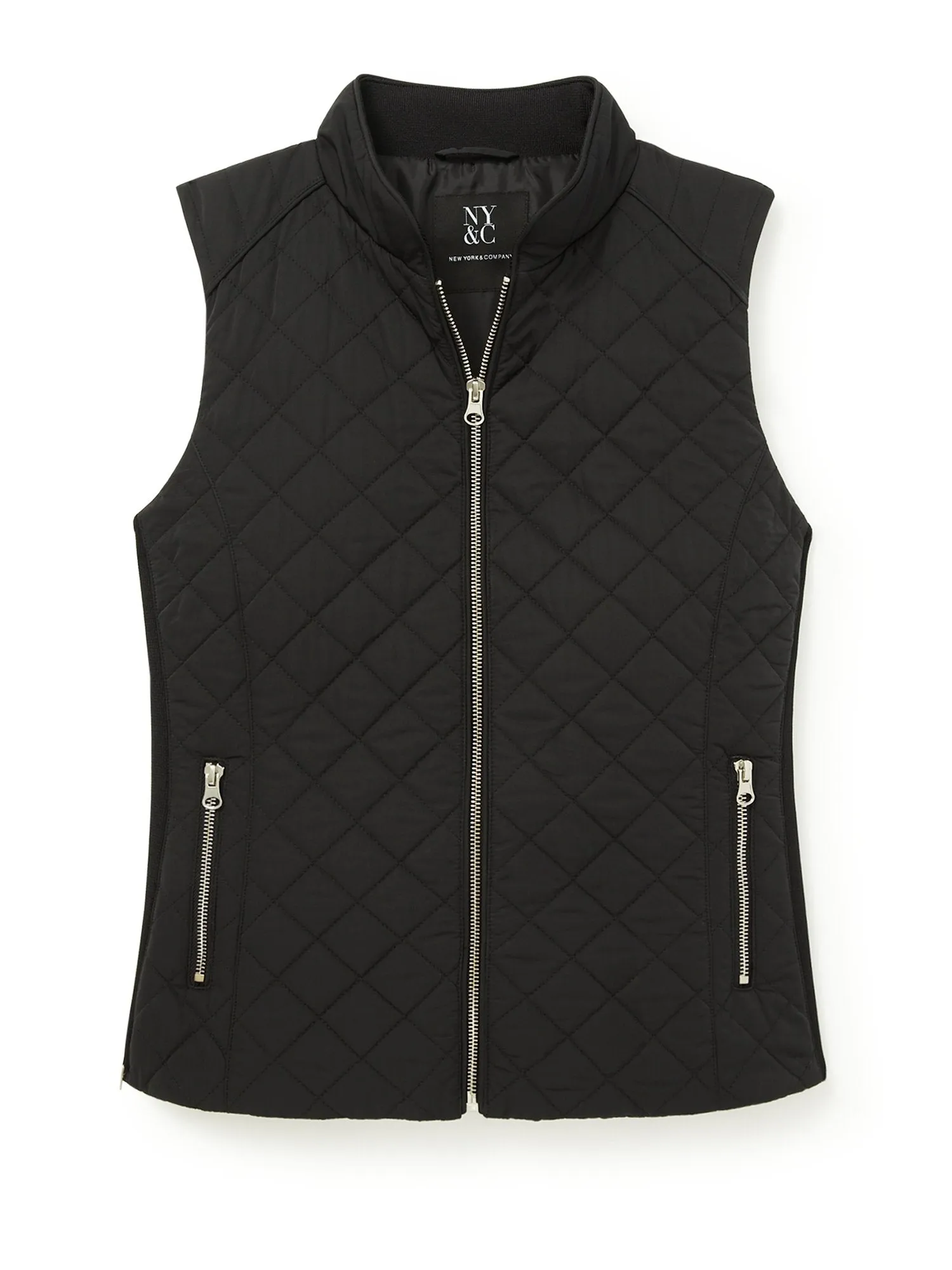 Zip-Front Quilted Vest