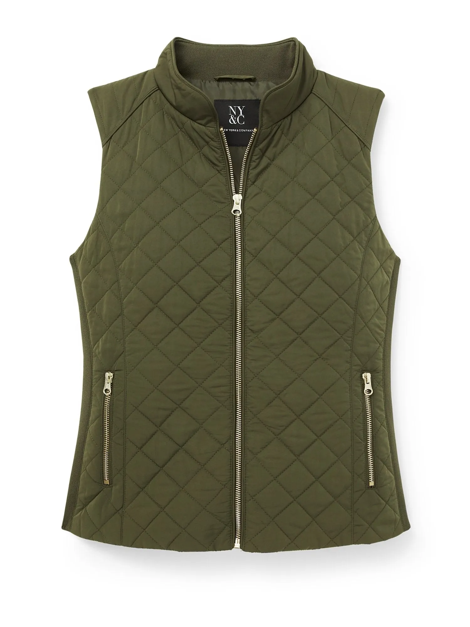 Zip-Front Quilted Vest