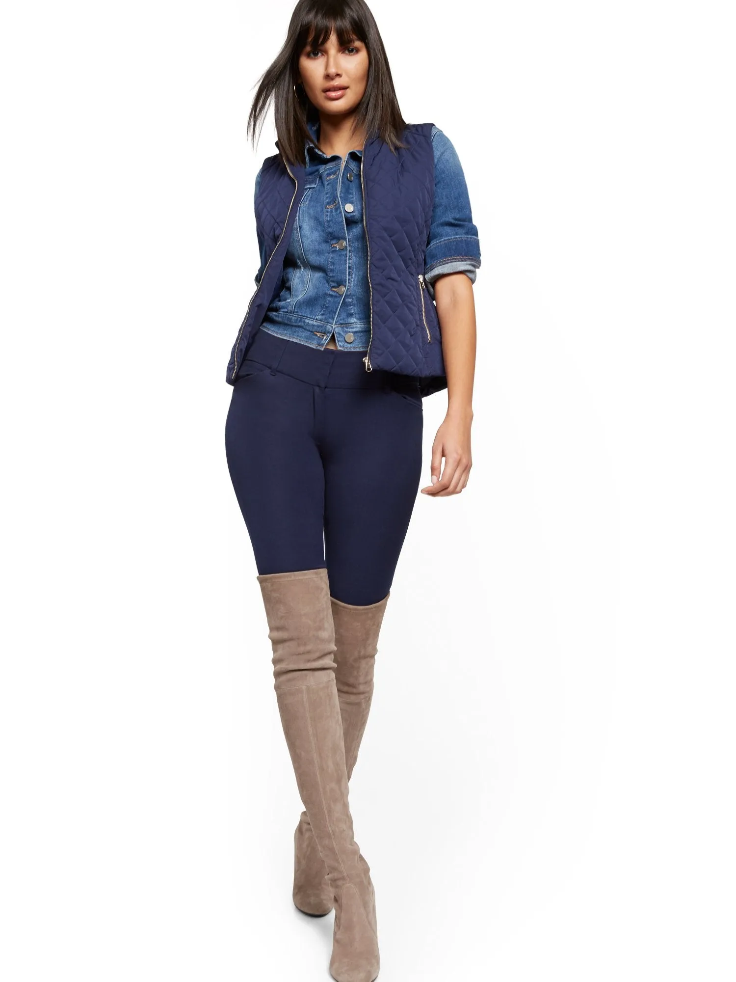 Zip-Front Quilted Vest